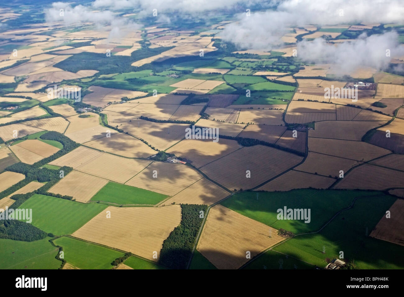 East Lothian im August aus der Luft Stockfoto