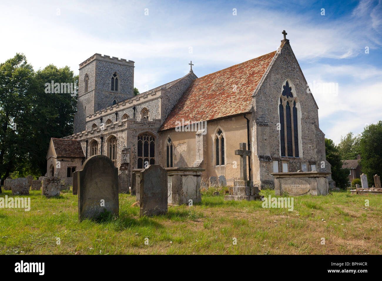All Saints Church in Gazeley, Suffolk, UK Stockfoto