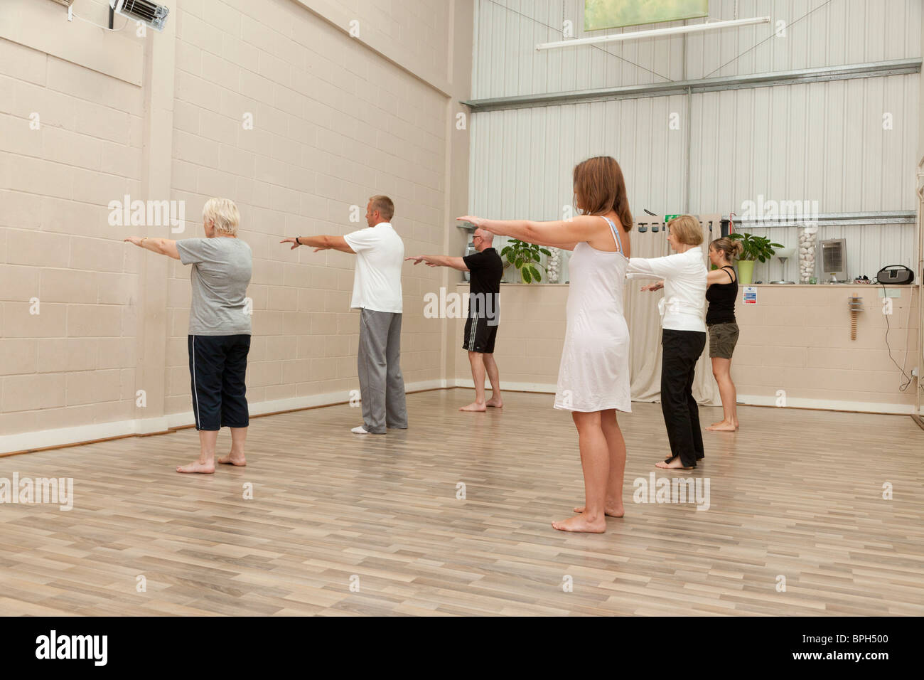 Tai Chi-Klasse Stockfoto