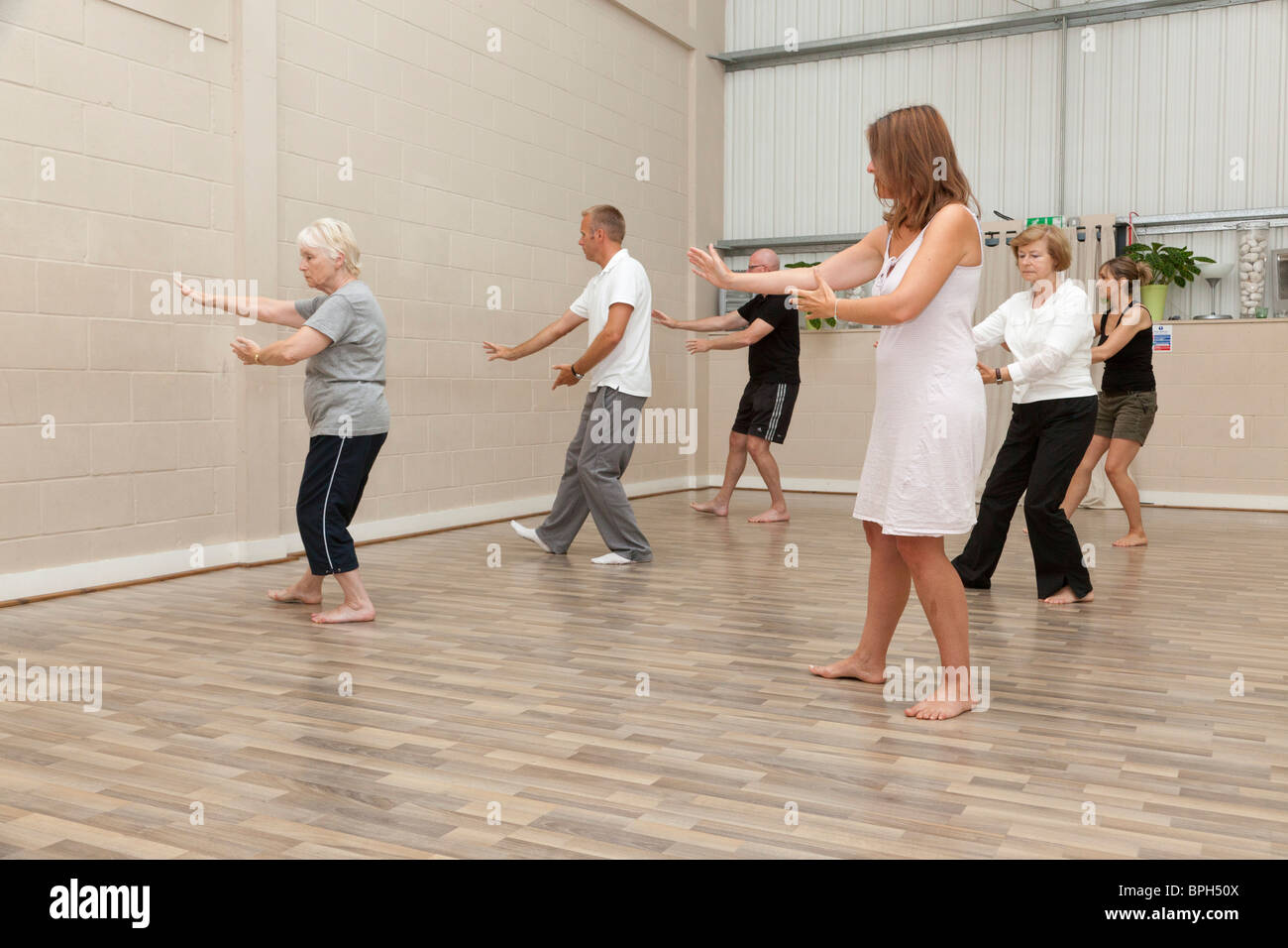 Tai Chi-Klasse Stockfoto