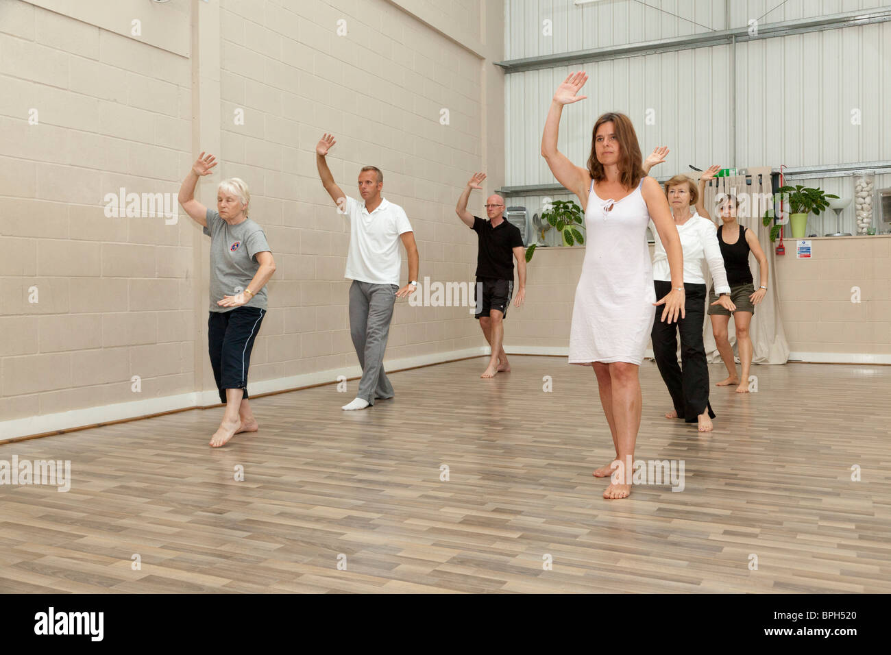 Tai Chi-Klasse Stockfoto