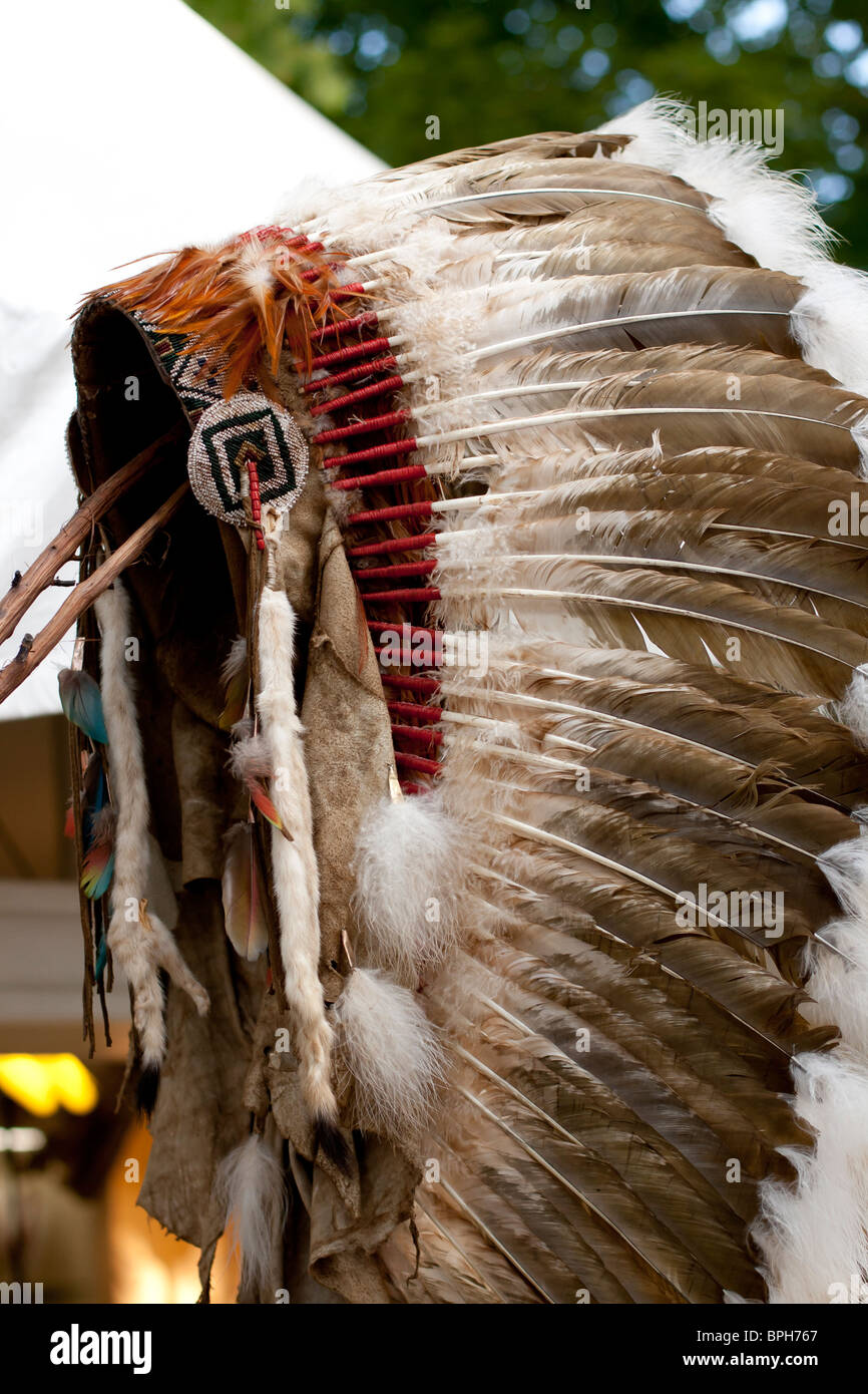 Indianer Kopfschmuck Stockfoto