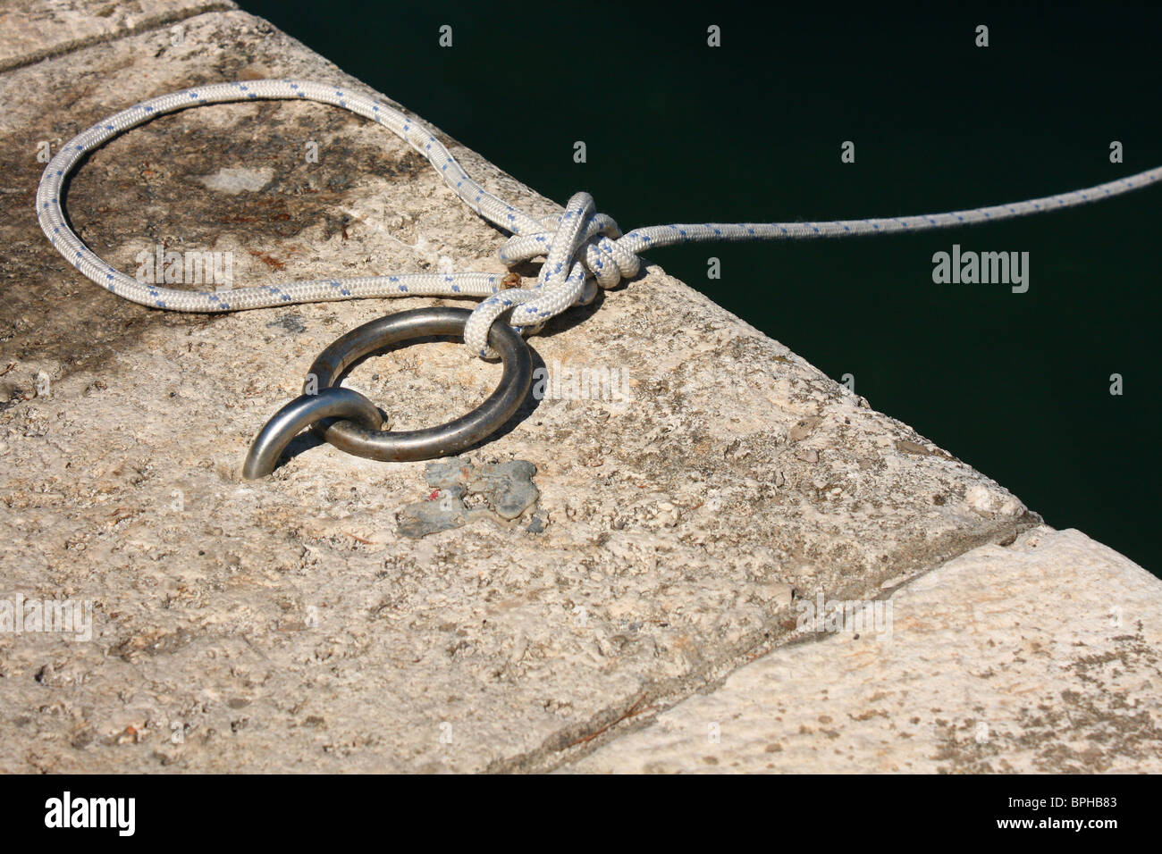 Detail der Drache in einem Hafen Stockfoto