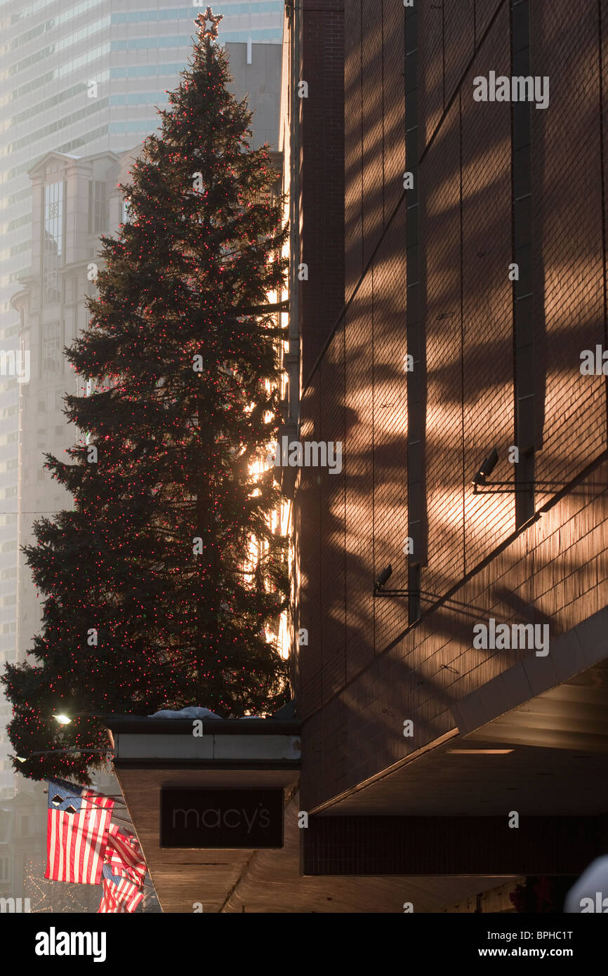 Gebäude in einer Stadt, Downtown Crossing, Boston, Suffolk County, Massachusetts, USA Stockfoto
