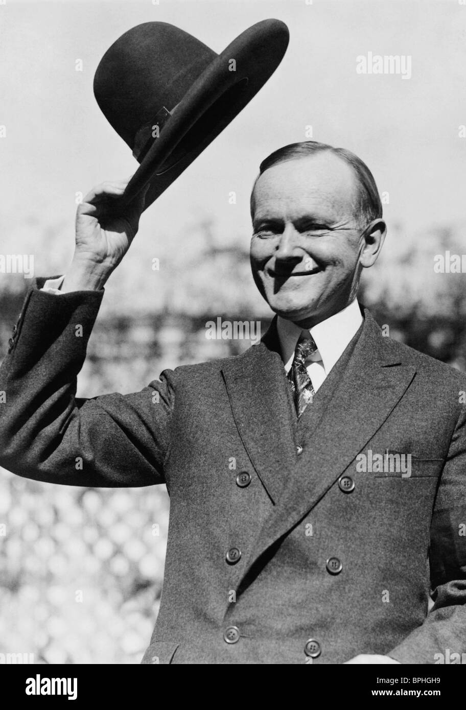 Vintage Foto ca. 1924 von Calvin Coolidge (1872-1933) - der 30. US-Präsident (1923-1929). Stockfoto