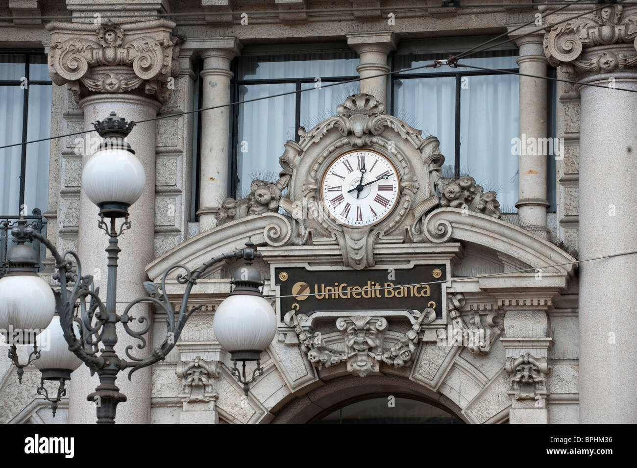 UniCredit Banca Zweig im zentralen Mailand Italien Stockfoto