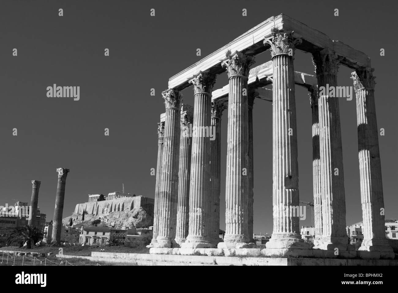 Details der Tempel des Zeus in Athen. Stockfoto