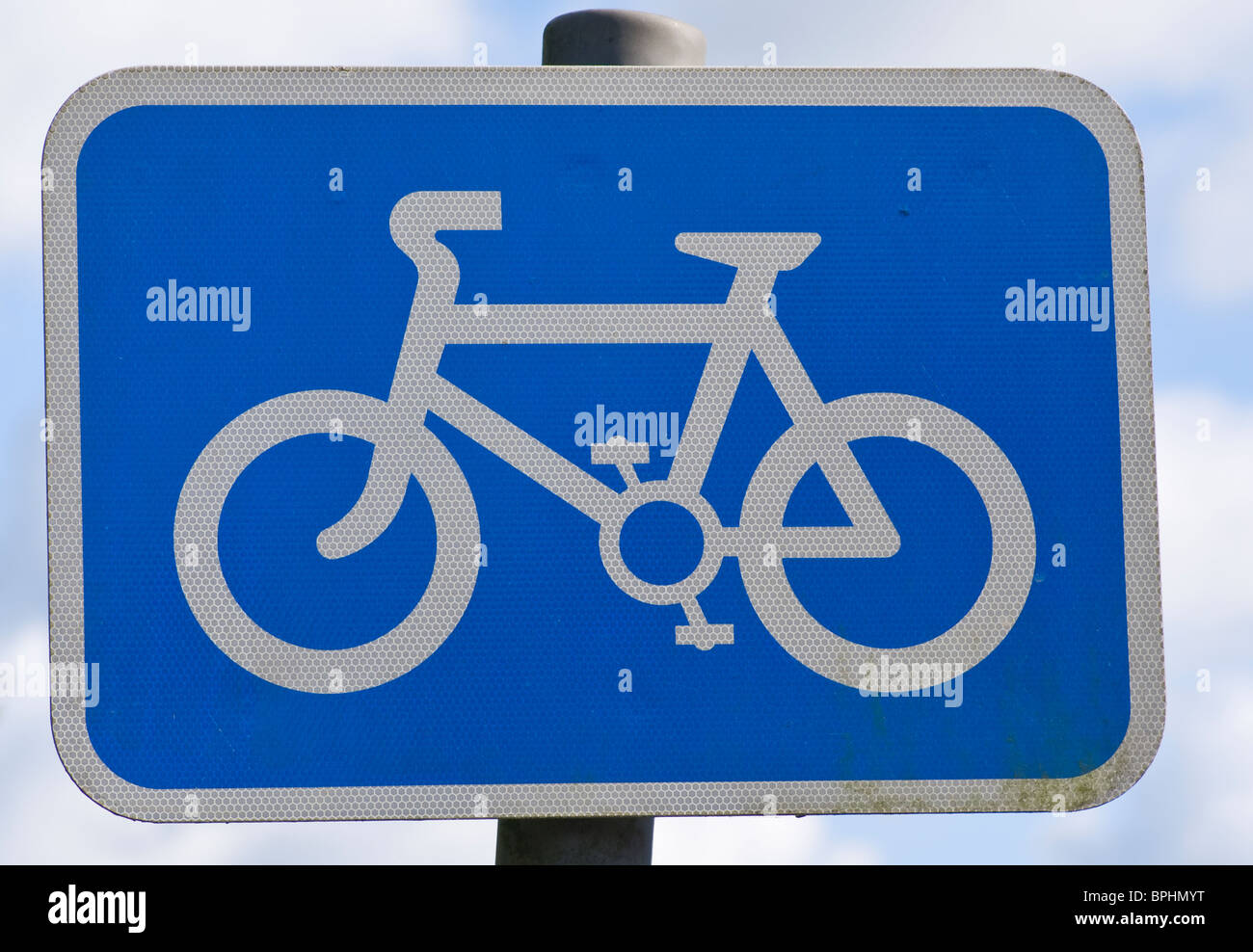 Cycleway Straßenverkehr Zeichen Zeichen uk Stockfoto