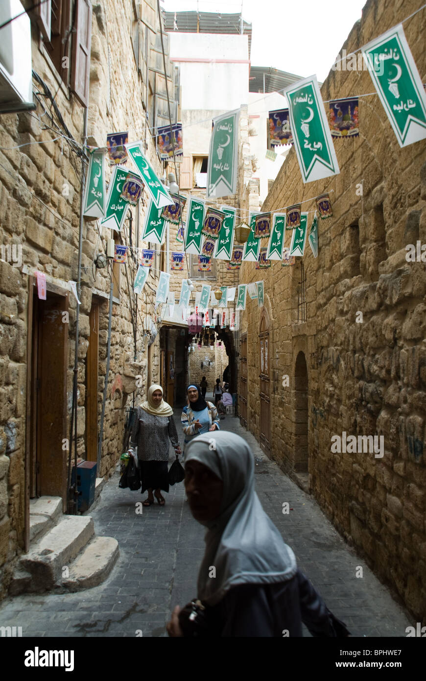 Ramadan-Zeit im alten Souk von Sidon Stadt Süd-Beirut-Libanon Stockfoto