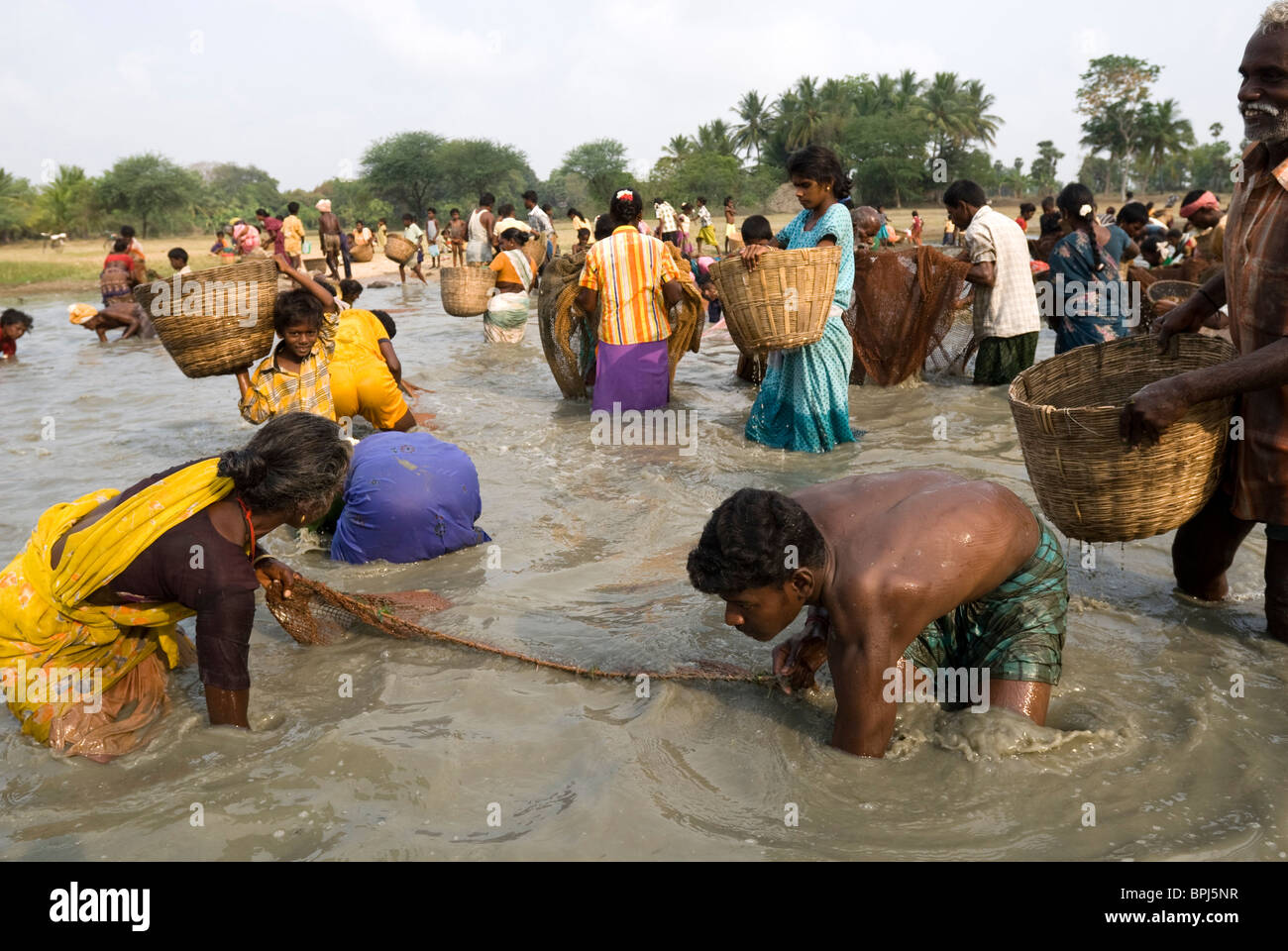 Angeln-Festival im Venthanpatti in der Nähe von Ponnamaravathy, Pudukkottai Bezirk, Tamil Nadu; Indien. Stockfoto