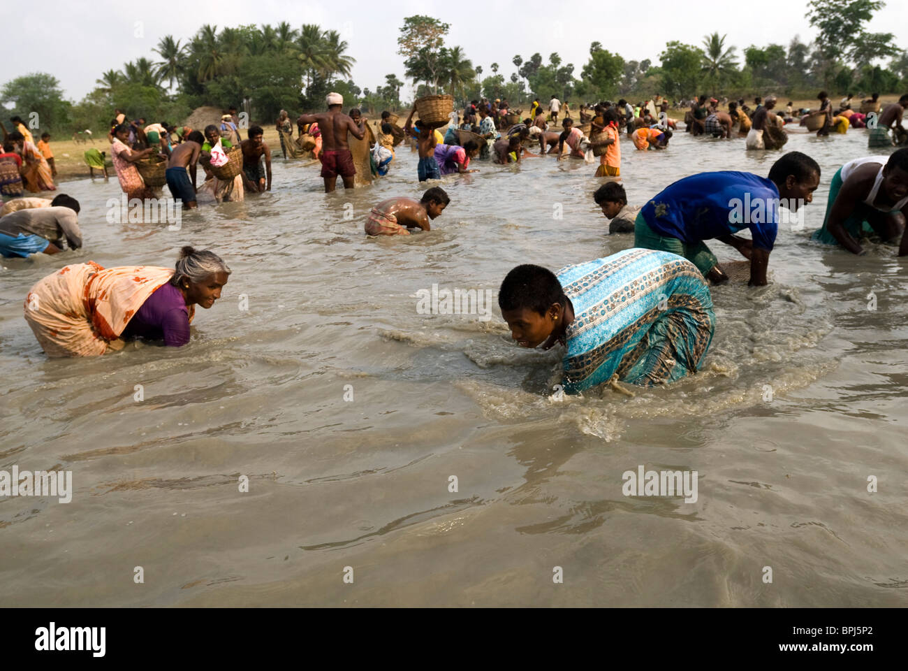 Angeln-Festival im Venthanpatti in der Nähe von Ponnamaravathy, Pudukkottai Bezirk, Tamil Nadu; Indien. Stockfoto