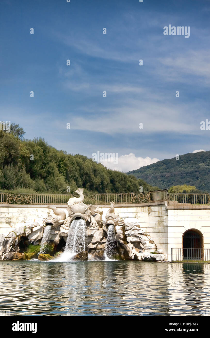 Brunnen am Königspalast von Caserta, Italien Stockfoto