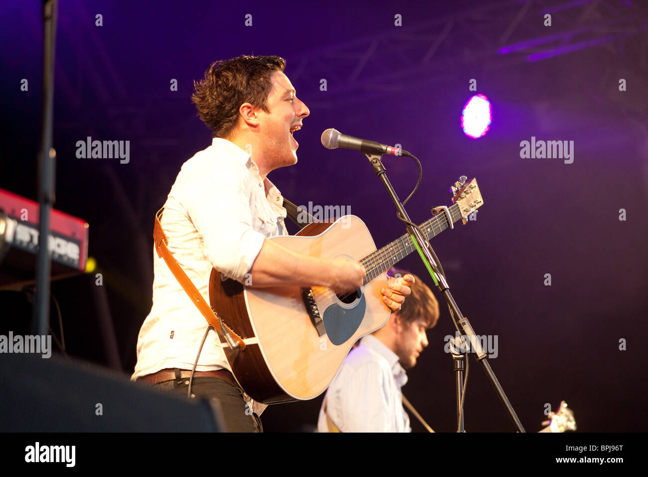 Mumford &amp; Sons spielen im grünen Mann Festival 2010 Glanusk Park, Brecon Beacons Wales Stockfoto