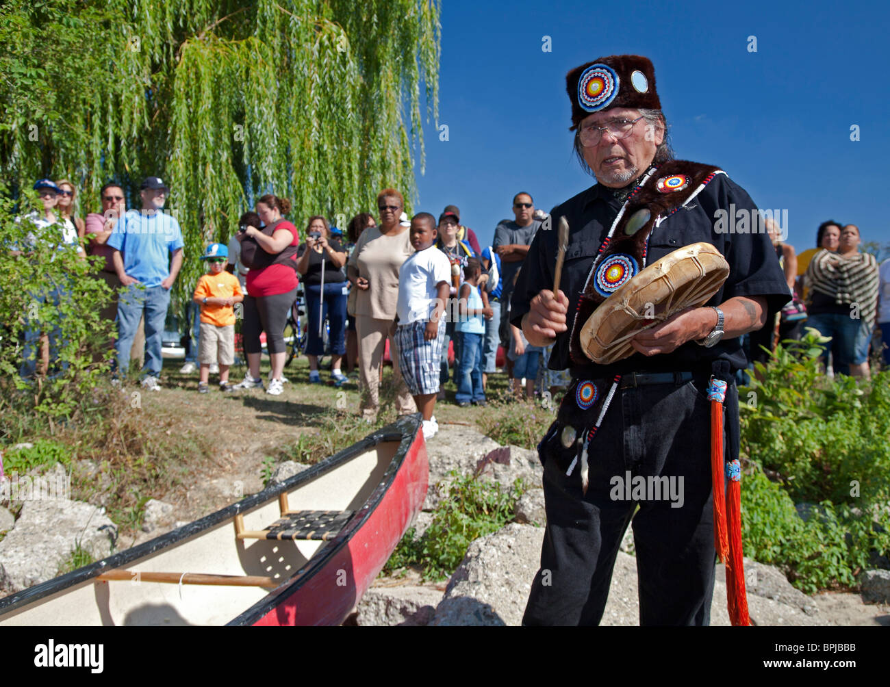 Indianische Bewegung Führer Dennis Banks Stockfoto