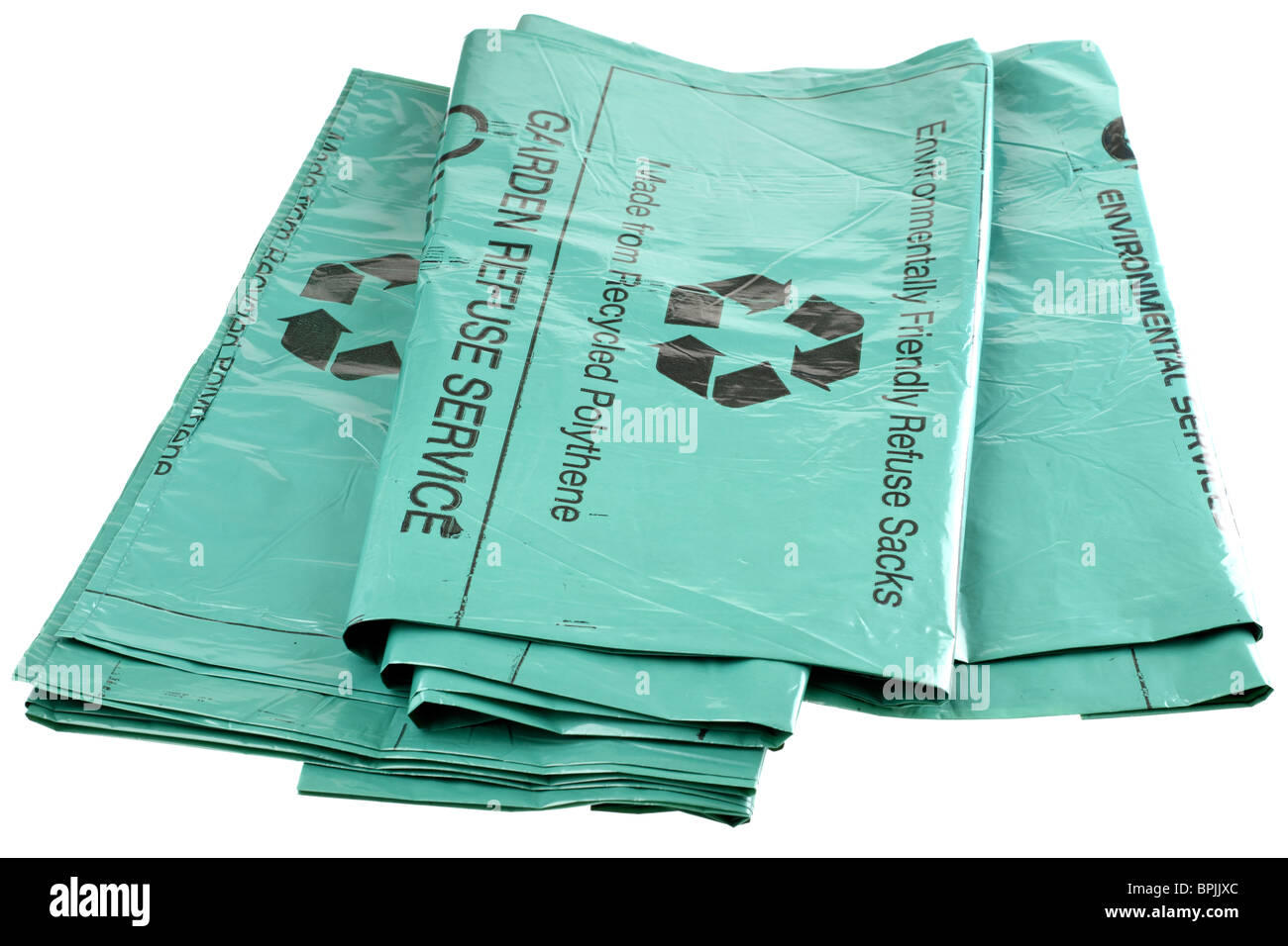 Haufen von umweltfreundlichen Garten Müllsäcke Stockfoto