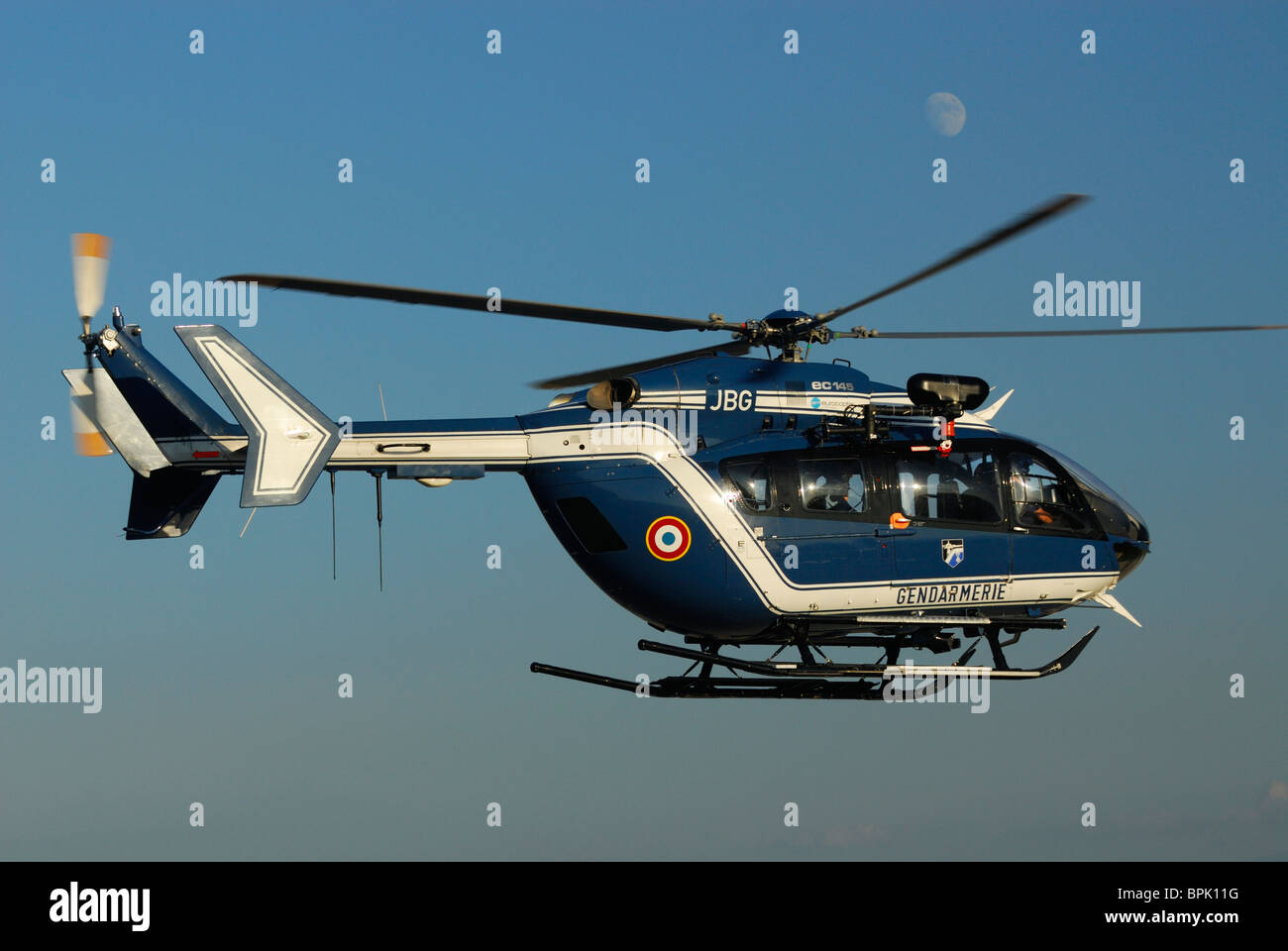Hubschrauber Eurocopter EC 145 der französischen Gendarmerie-Polizei Stockfoto