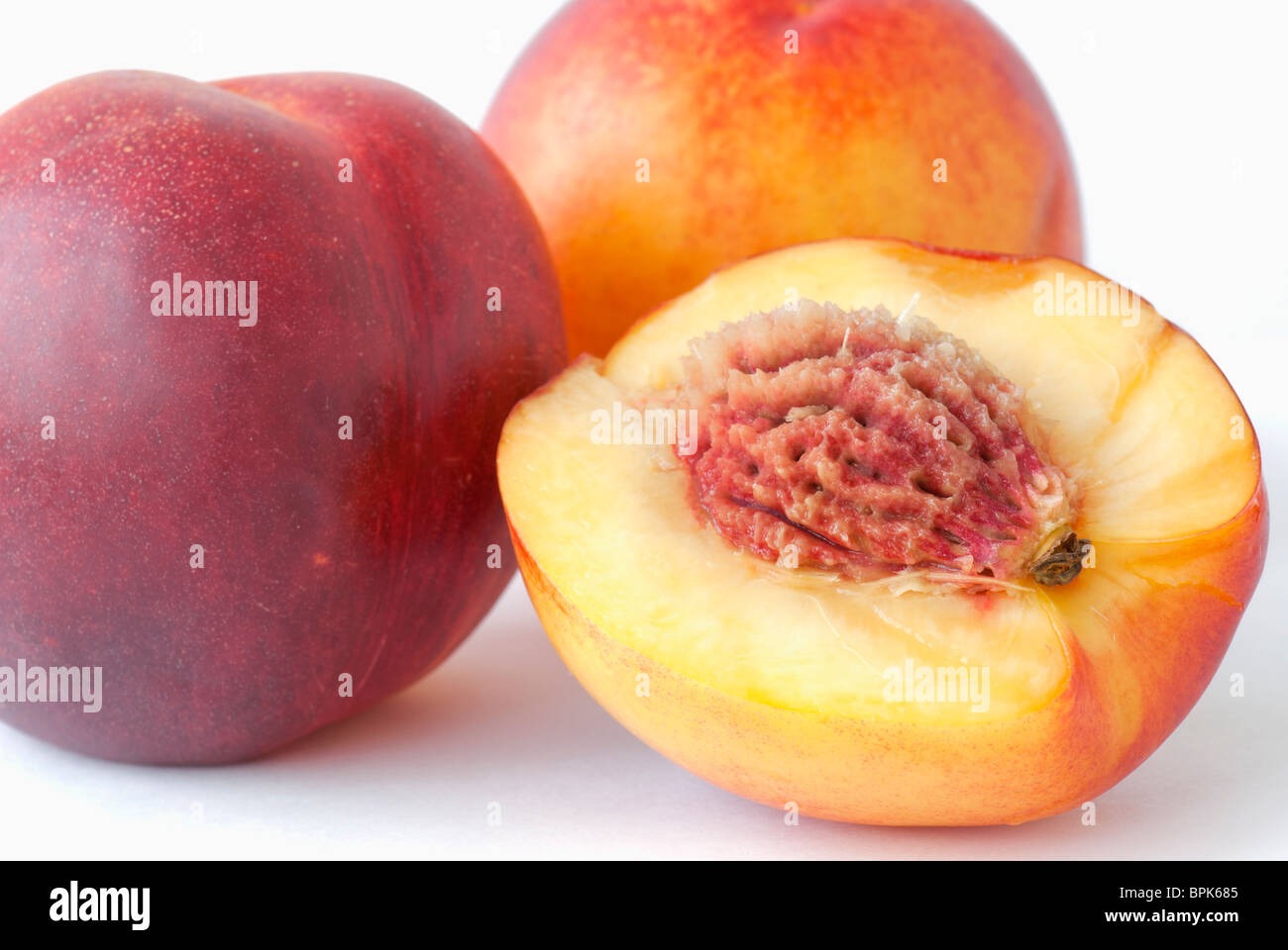 Nahaufnahme der Nektarine Früchte Stockfoto