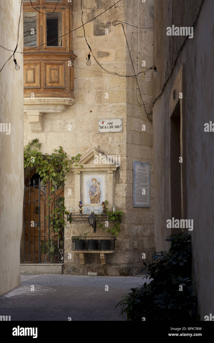 Enge Gassen in Mdina, Malta, Europa Stockfoto