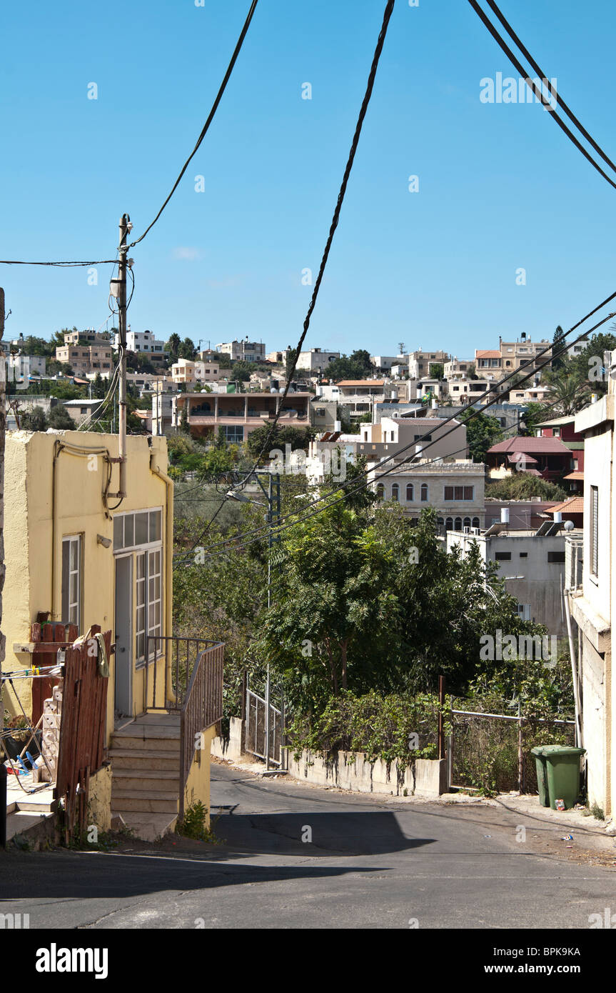 Straße in Daliyat Al-Karmel, Israel Stockfoto