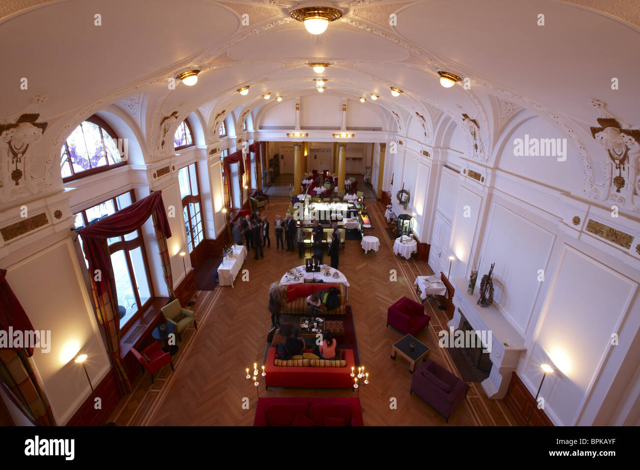 Jugendstil-Zimmer im Pavillon, Hotel Waldhaus, Flims, Kanton Graubünden, Schweiz Stockfoto