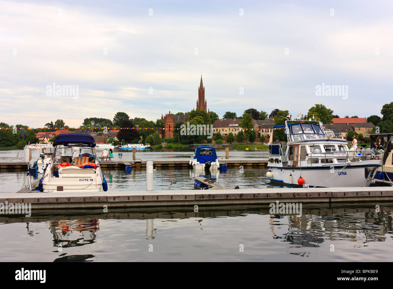 Marina Malchow am See Müritz Stockfoto