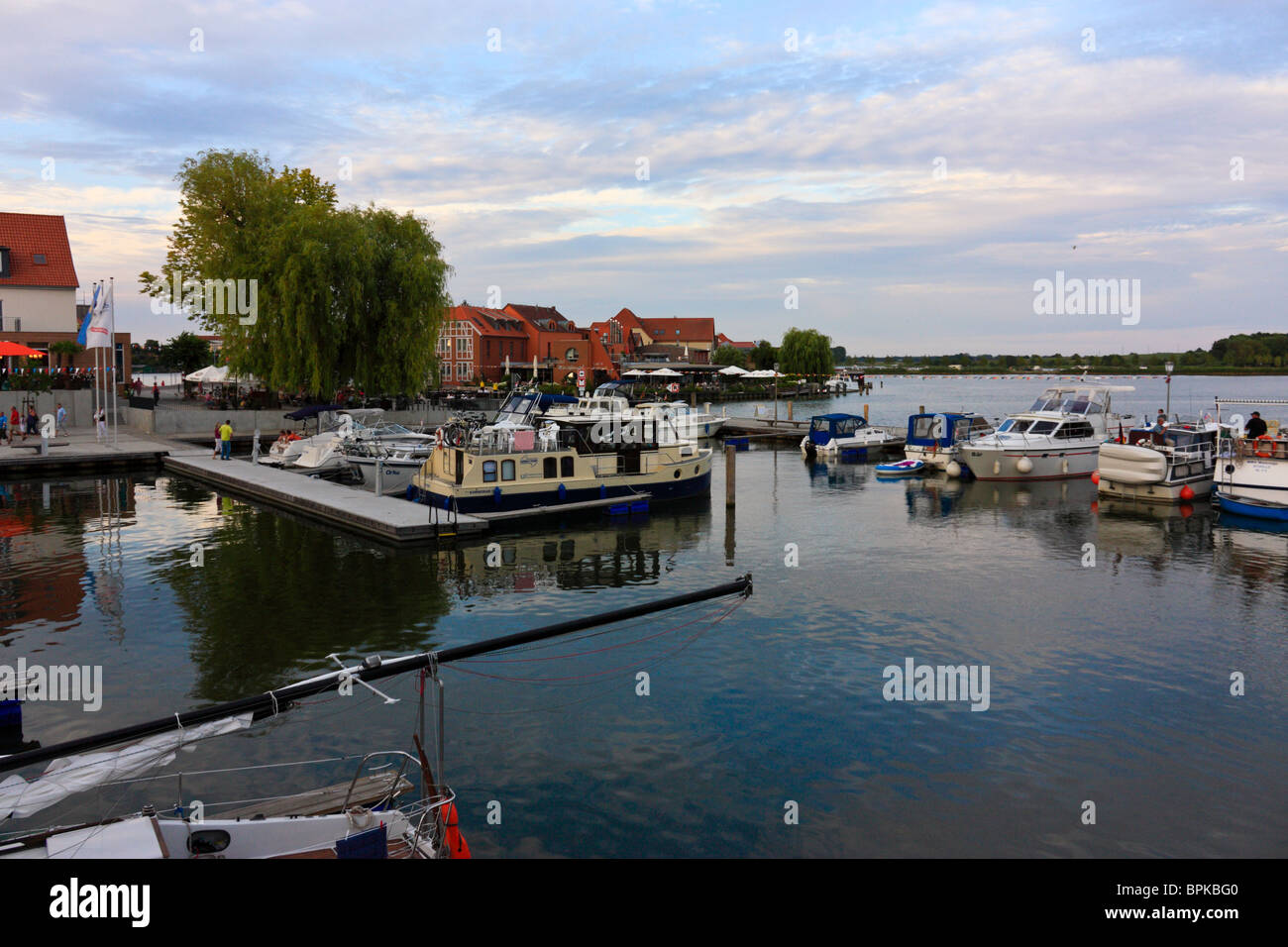 Marina Malchow am See Müritz Stockfoto