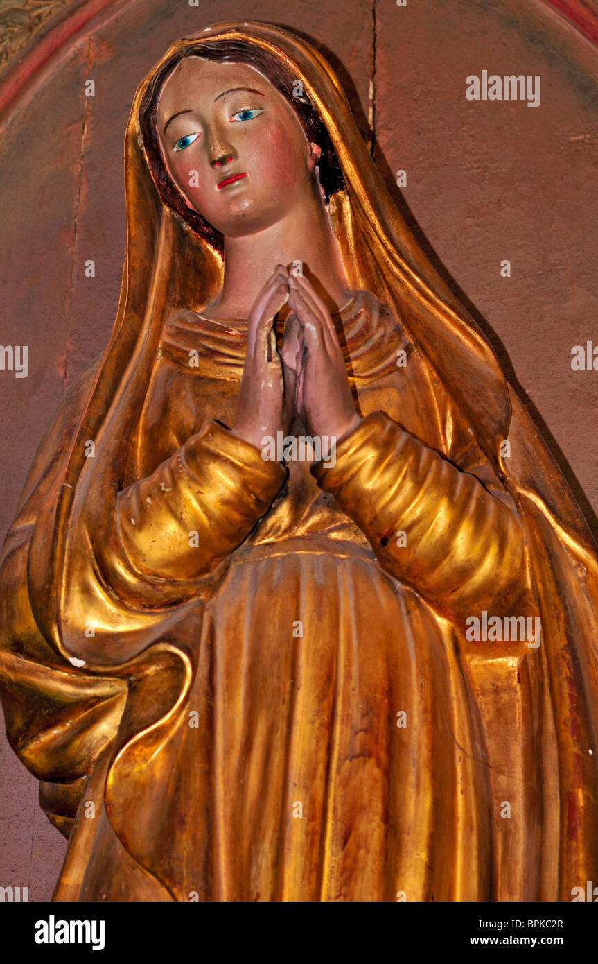 Frankreich: Madonna in der Pfarrkirche St. Pierre in Collonges-la-Rouge Stockfoto