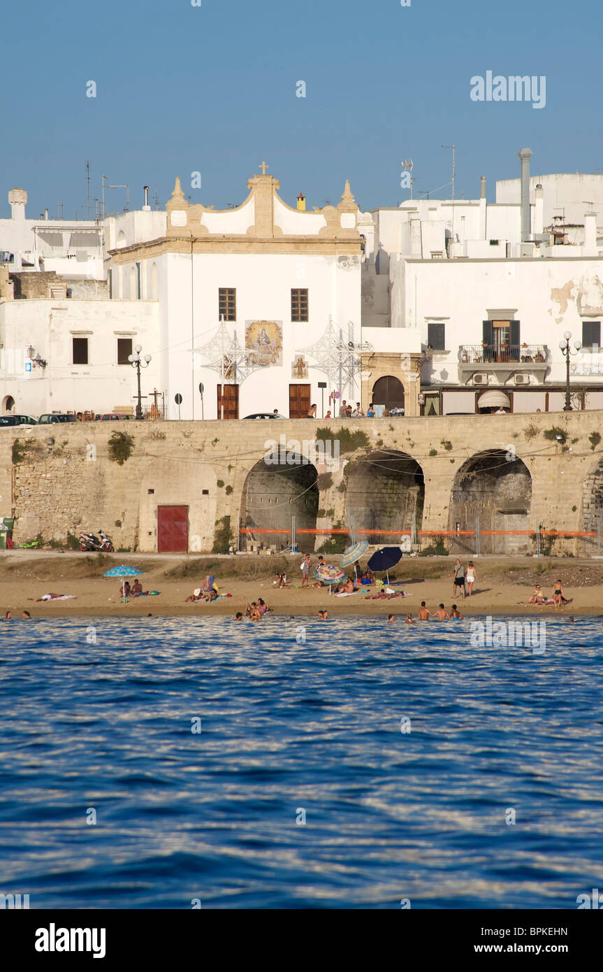 Gallipoli, Purità Kirche Blick am Meer Stockfoto