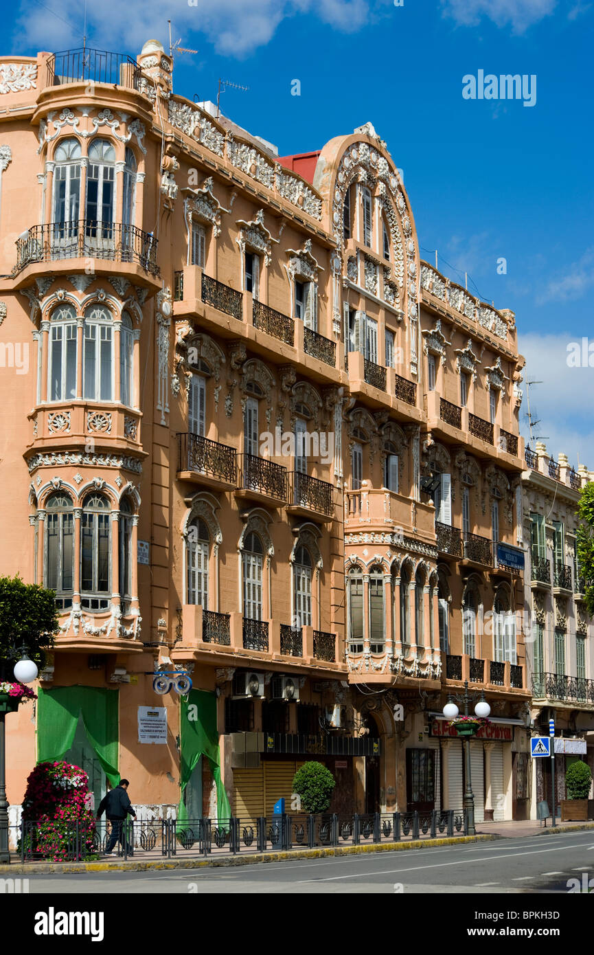 Modernisme-Stil Gebäude am Plaza de España. Melilla.Spain. Stockfoto