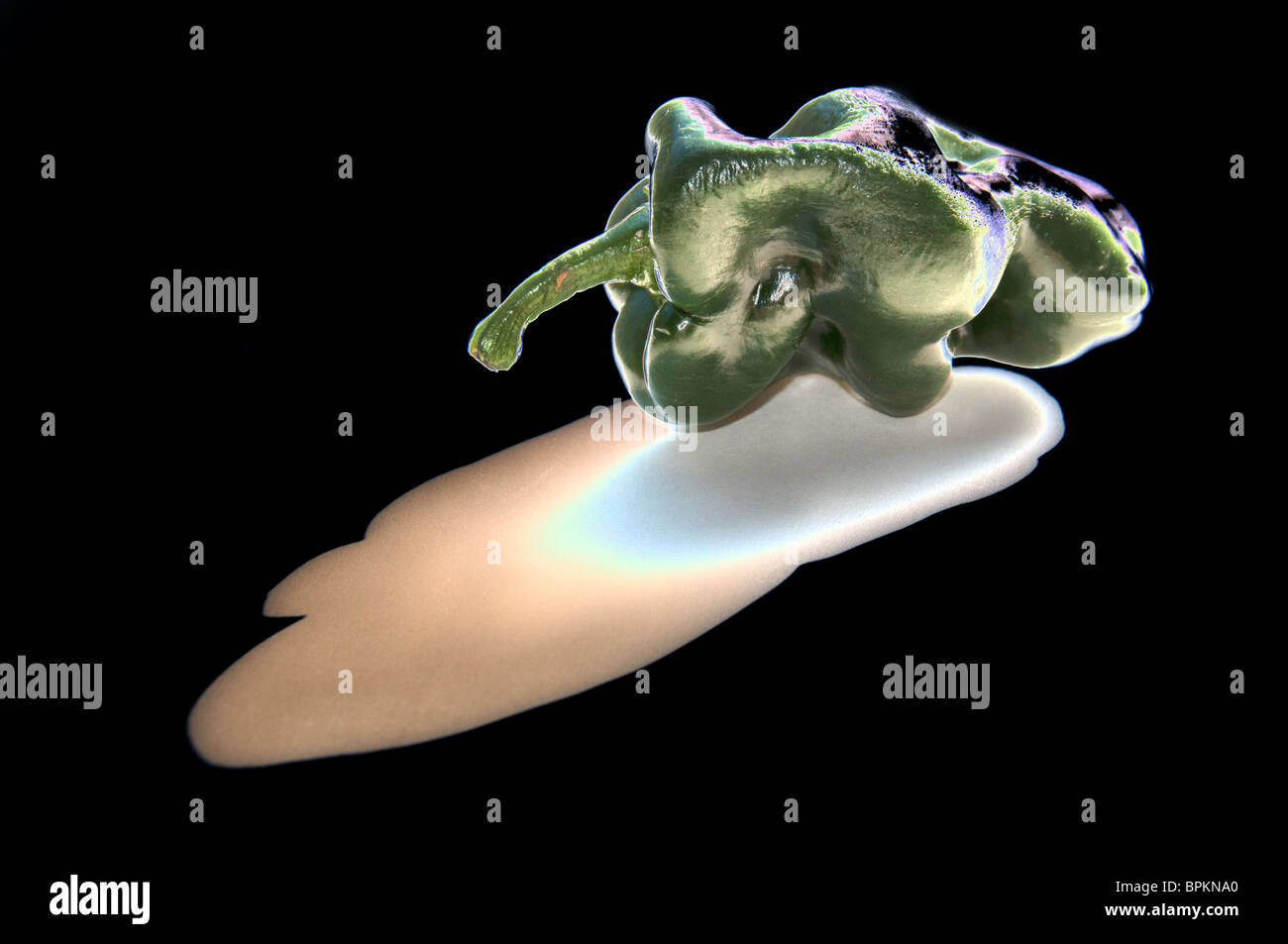 Poblano Pfeffer Photoshopped. Stockfoto