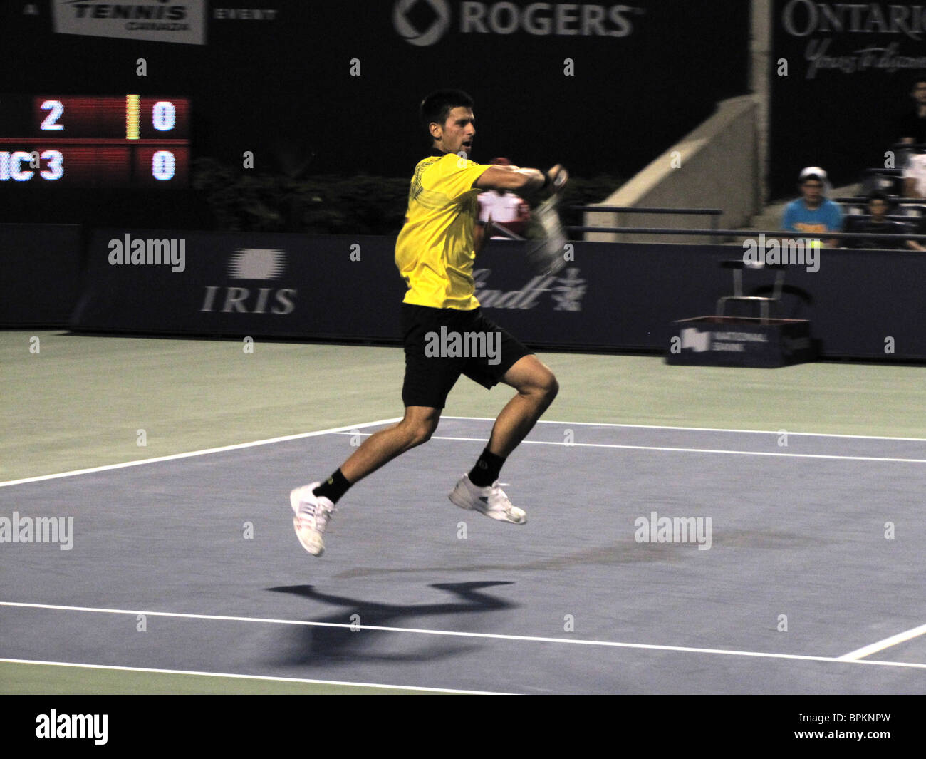 NOVAK DJOKOVIC Welt # 1 (Serbien) im Wettbewerb gegen CHARDY (QF) ROGERS CUP TENNIS MASTERS EVENT, US OPEN SERIES AUGUST 2010 Stockfoto