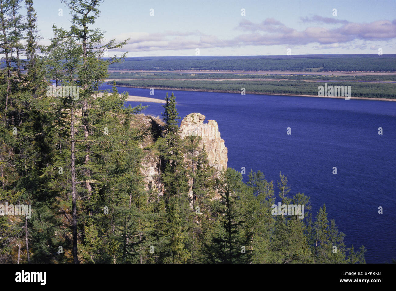 Fluss Lena und Lena Säulen, Sibirien, Russland Stockfotografie Alamy