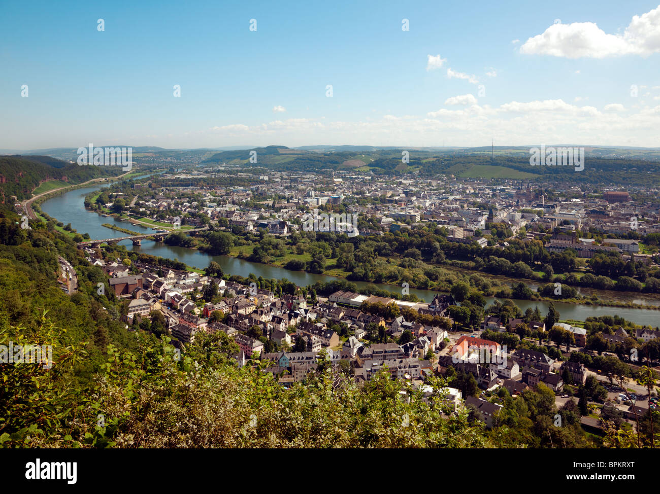 Panorama von Trier, der ältesten Stadt Deutschlands Stockfoto