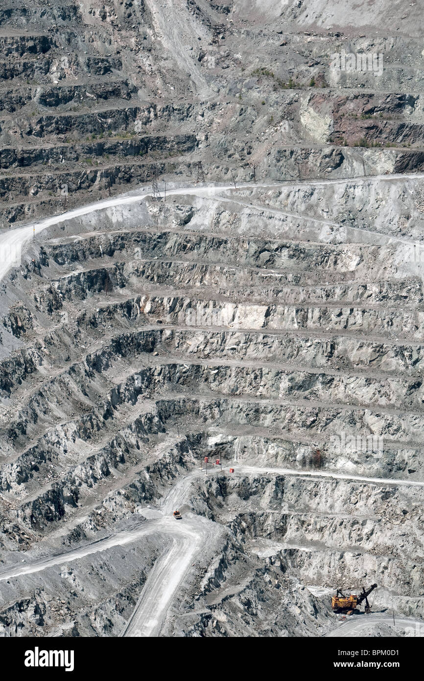 Jeffrey Asbest Bergwerk Tagebau ist abgebildet in der Stadt von Asbest, Quebec, Kanada Stockfoto