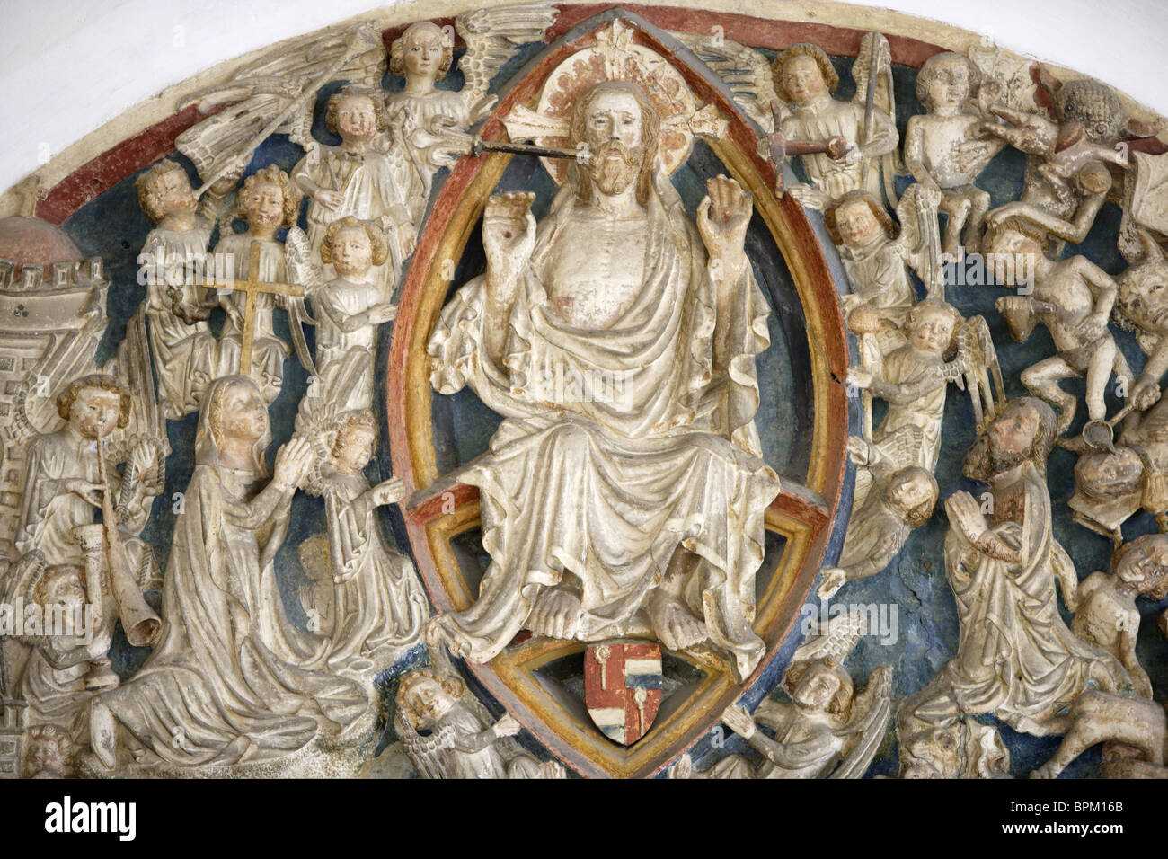 Eine hölzerne Darstellung Gottes in das Museum der Kuppel, Eichstätt, Upper Bavaria, Bavaria, Germany Stockfoto
