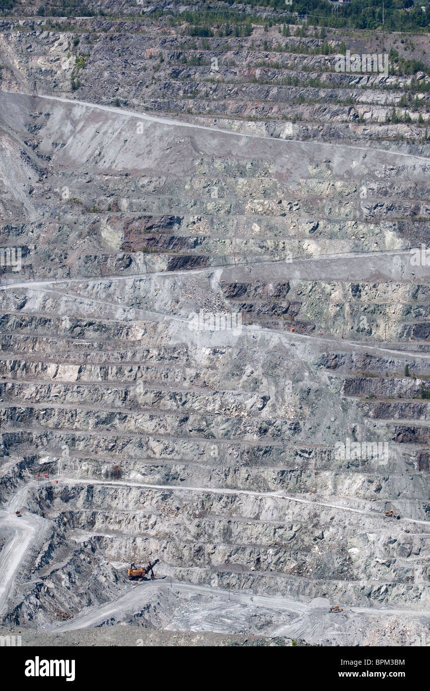 Jeffrey Asbest Bergwerk Tagebau ist abgebildet in der Stadt von Asbest, Quebec, Kanada Stockfoto
