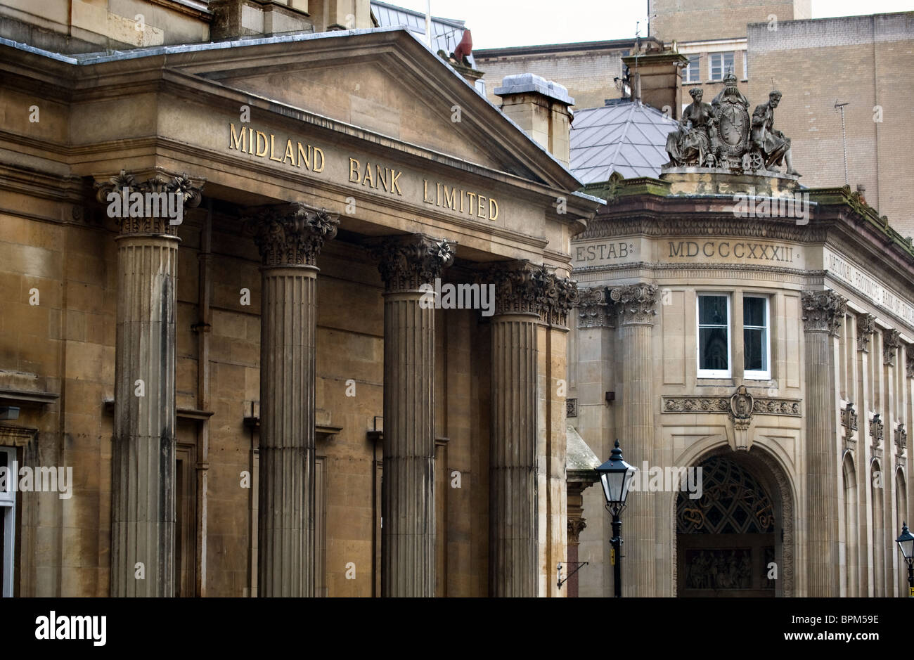 Historischen viktorianischen Gebäude in Waterloo Street, Birmingham. Stockfoto