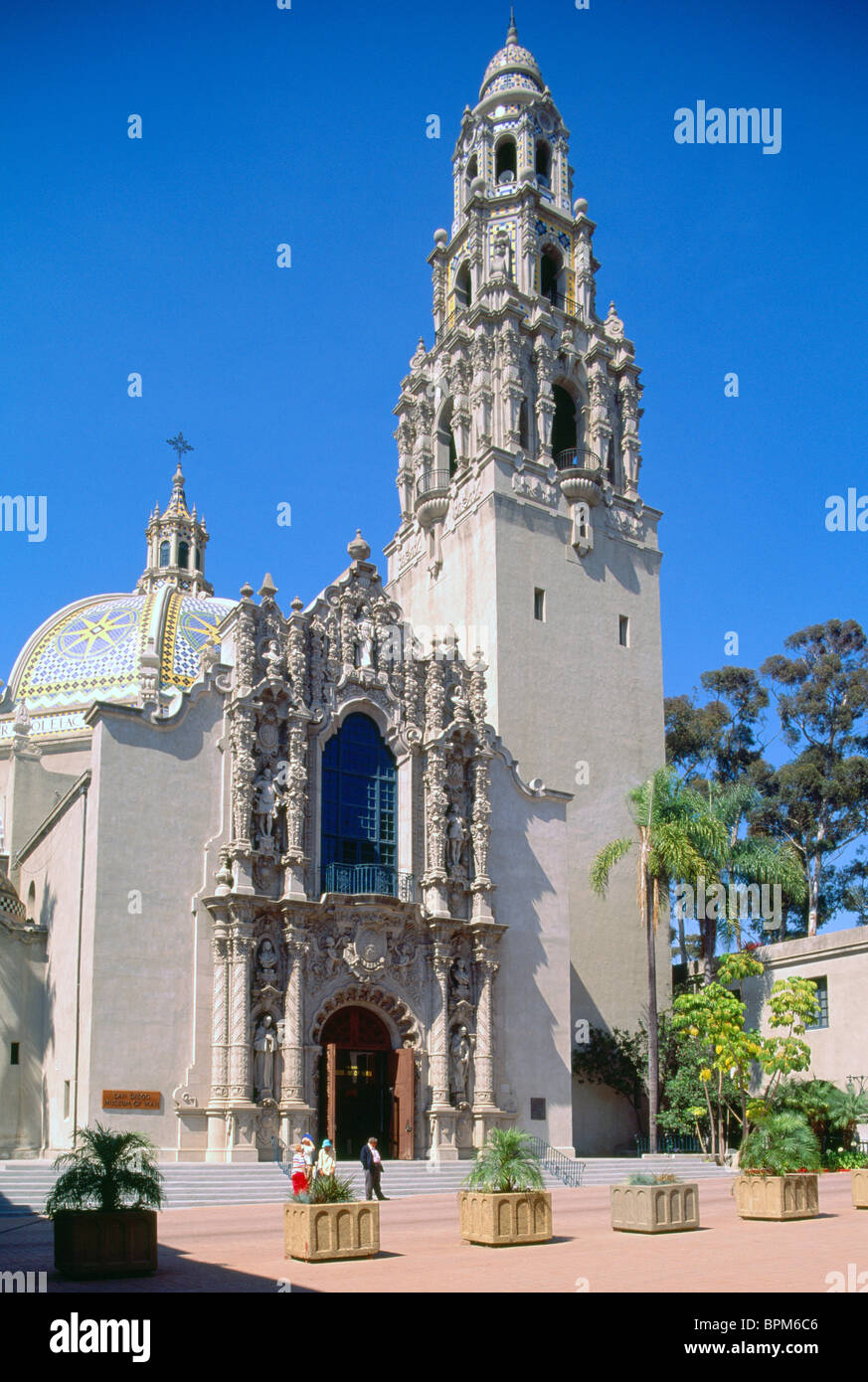 San Diego, Kalifornien, USA - Balboa Park, Museum Mensch und California Tower, Sommer Stockfoto