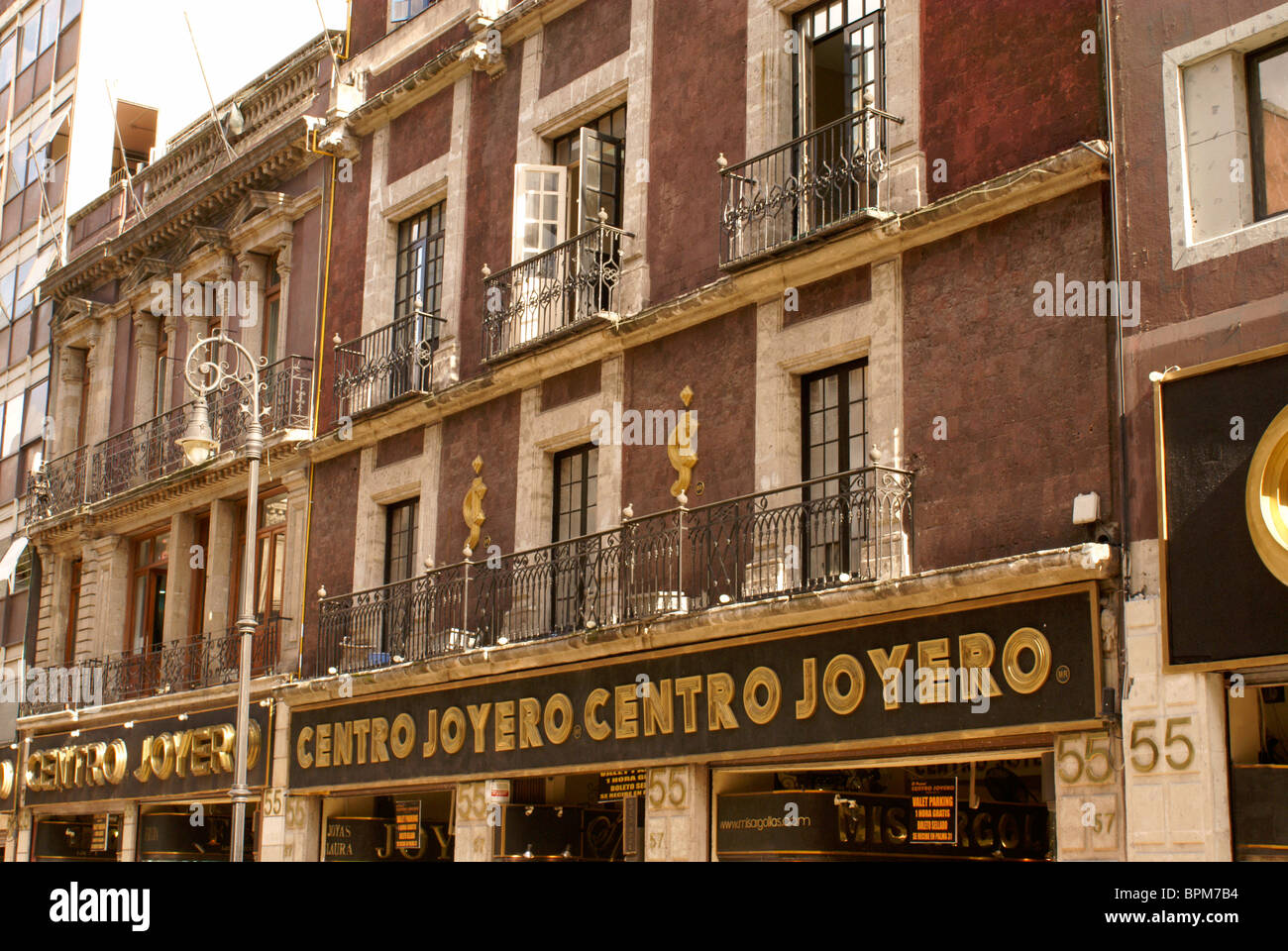 Gold Schmuckgeschäfte auf der Avenida Madero in der Innenstadt von Mexiko-Stadt Stockfoto