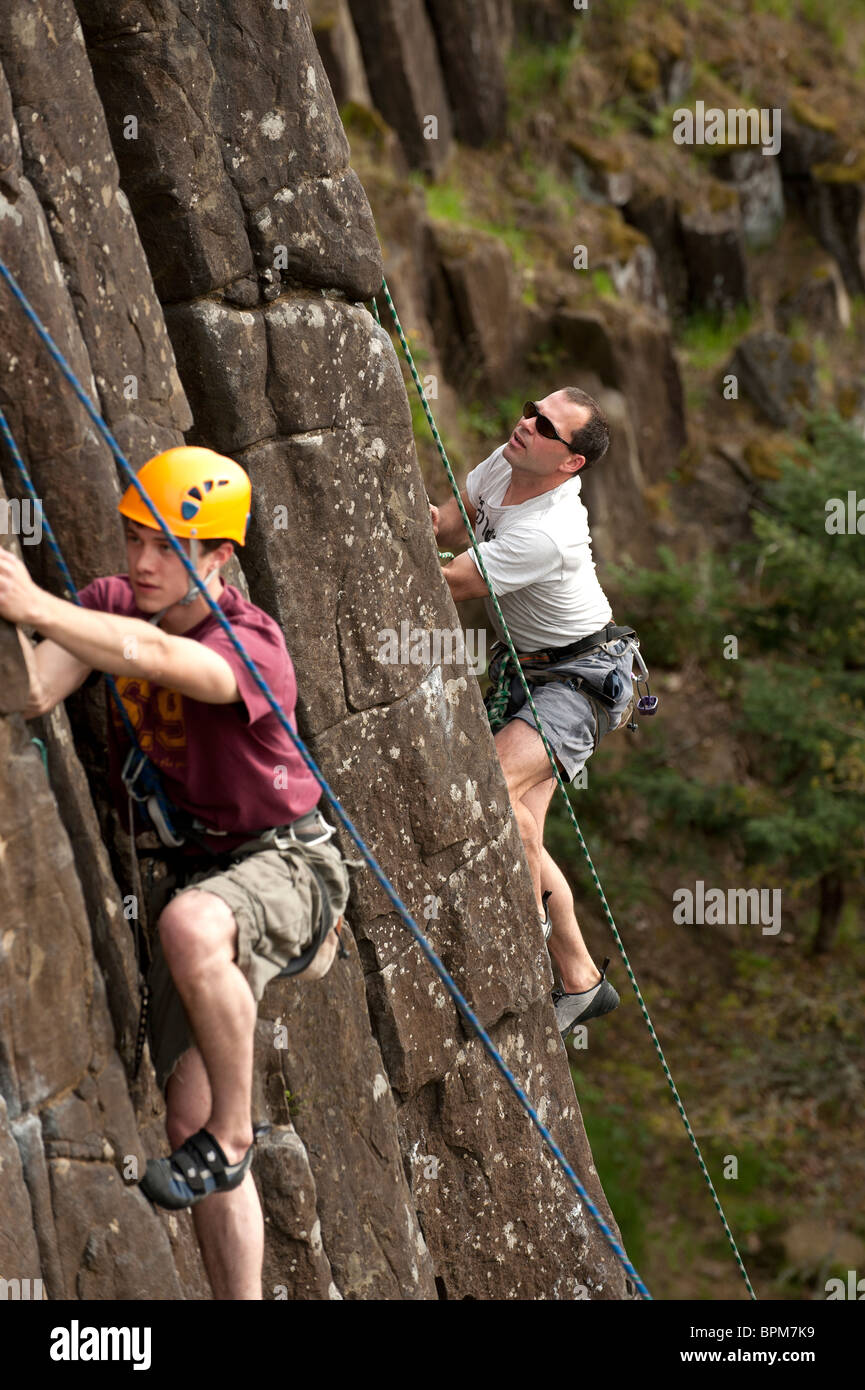 Bergsteigen und Klettern Stockfoto