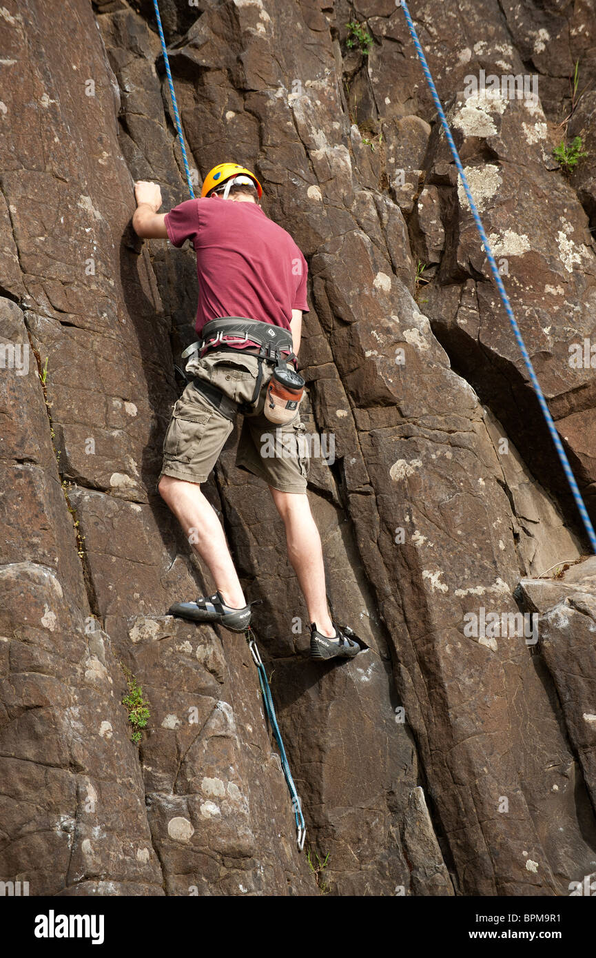 Bergsteigen und Klettern Stockfoto