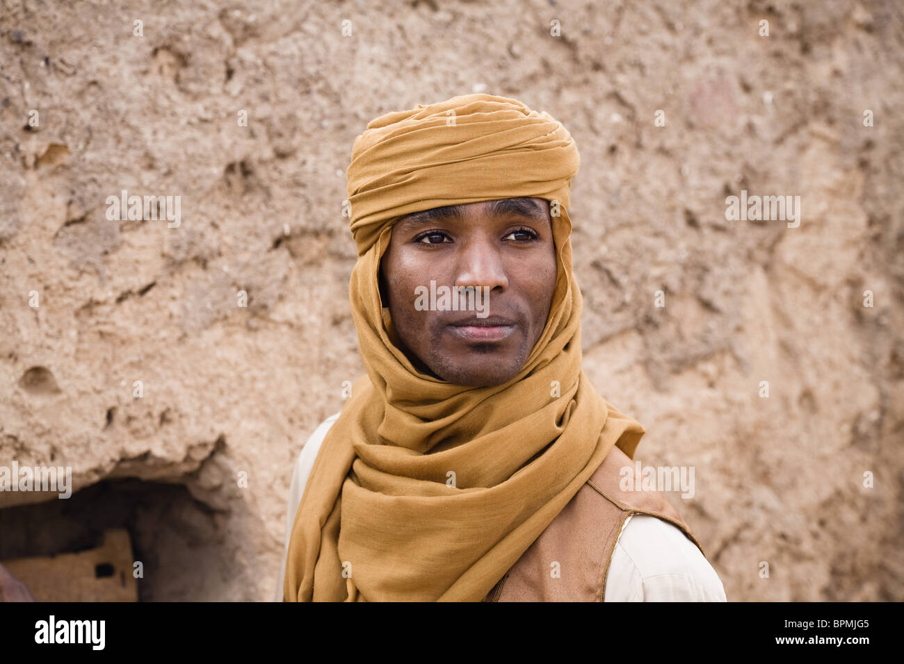 Tuareg in den Ruinen des alten Germa, Libyen, Sahara, Nordafrika Stockfoto