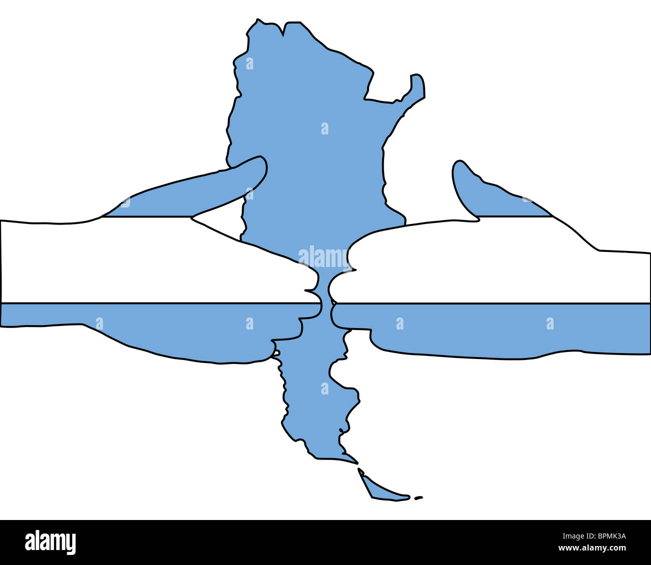 Herzlich Willkommen in Argentinien Stockfoto