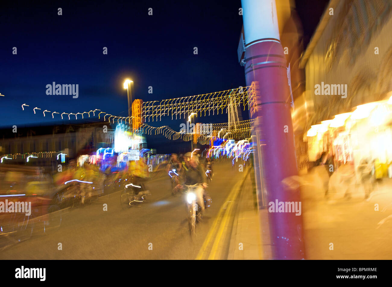 Fahren Sie die Lichter Veranstaltung Blackpool Promenade Stockfoto