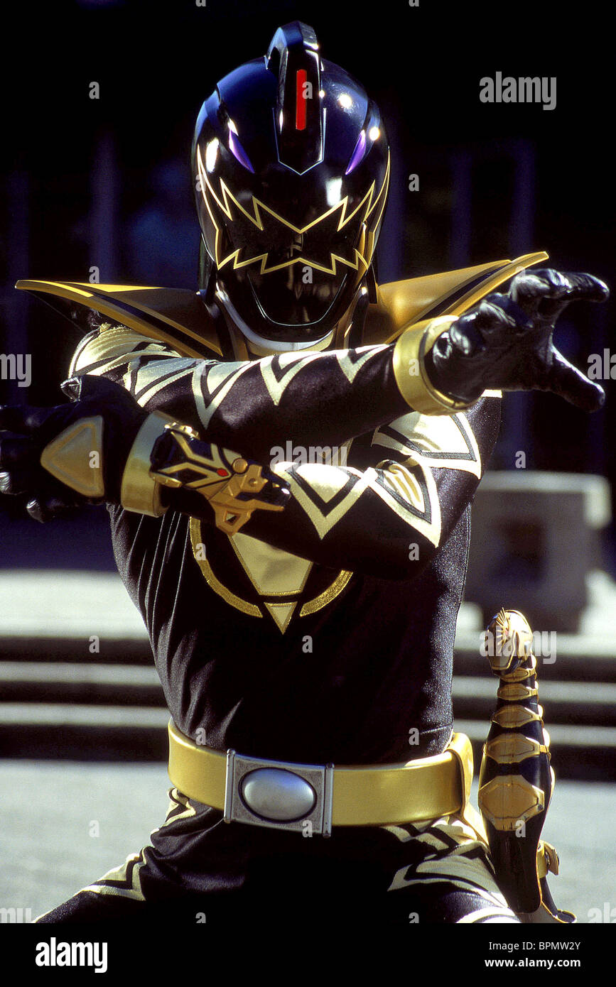 SCHWARZEN DINO RANGER POWER RANGERS DINOTHUNDER 2004 Stockfotografie