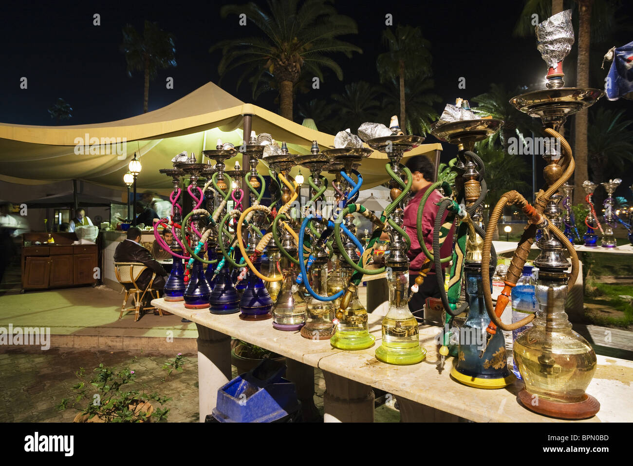 Wasserleitungen, Cafe, Restaurant, Tripolis, Libyen, Afrika Stockfoto