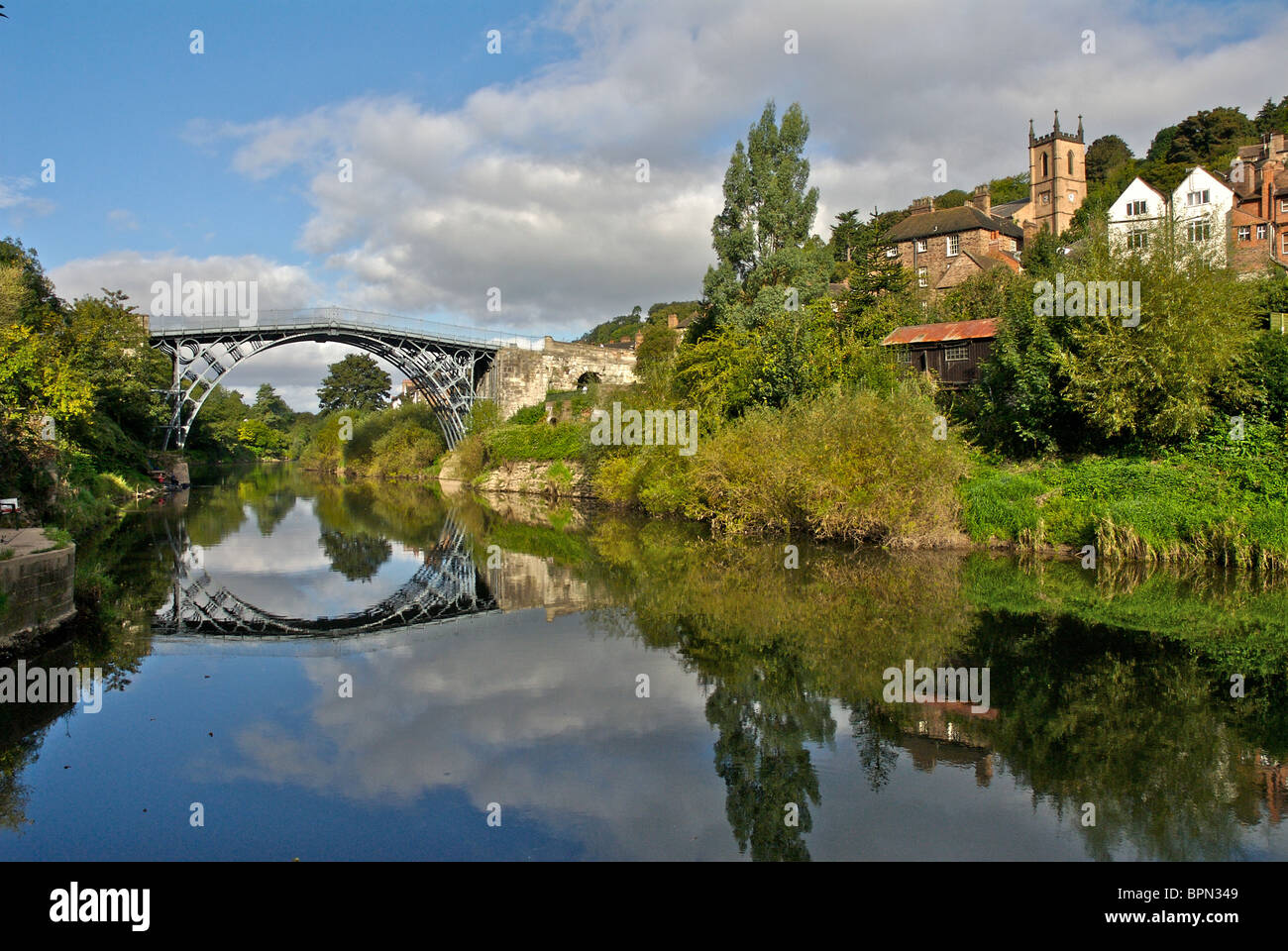 Ironbridge in Shropshire eine Stadt berühmt für seine Erhaltung des industriellen Erbes Stockfoto