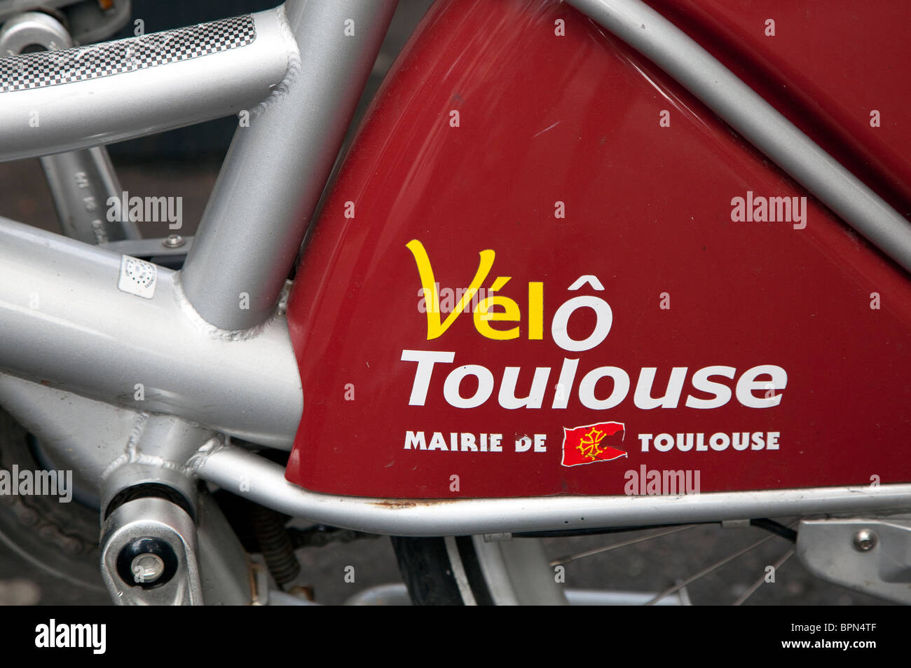 Mietwagen Fahrrad Schema in Toulouse, Frankreich Stockfoto