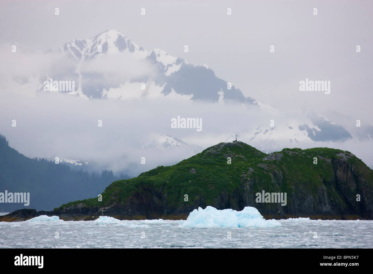 Aialik Gletscher, Kenai Fjords National Park, in der Nähe von Seward, Alaska. Stockfoto