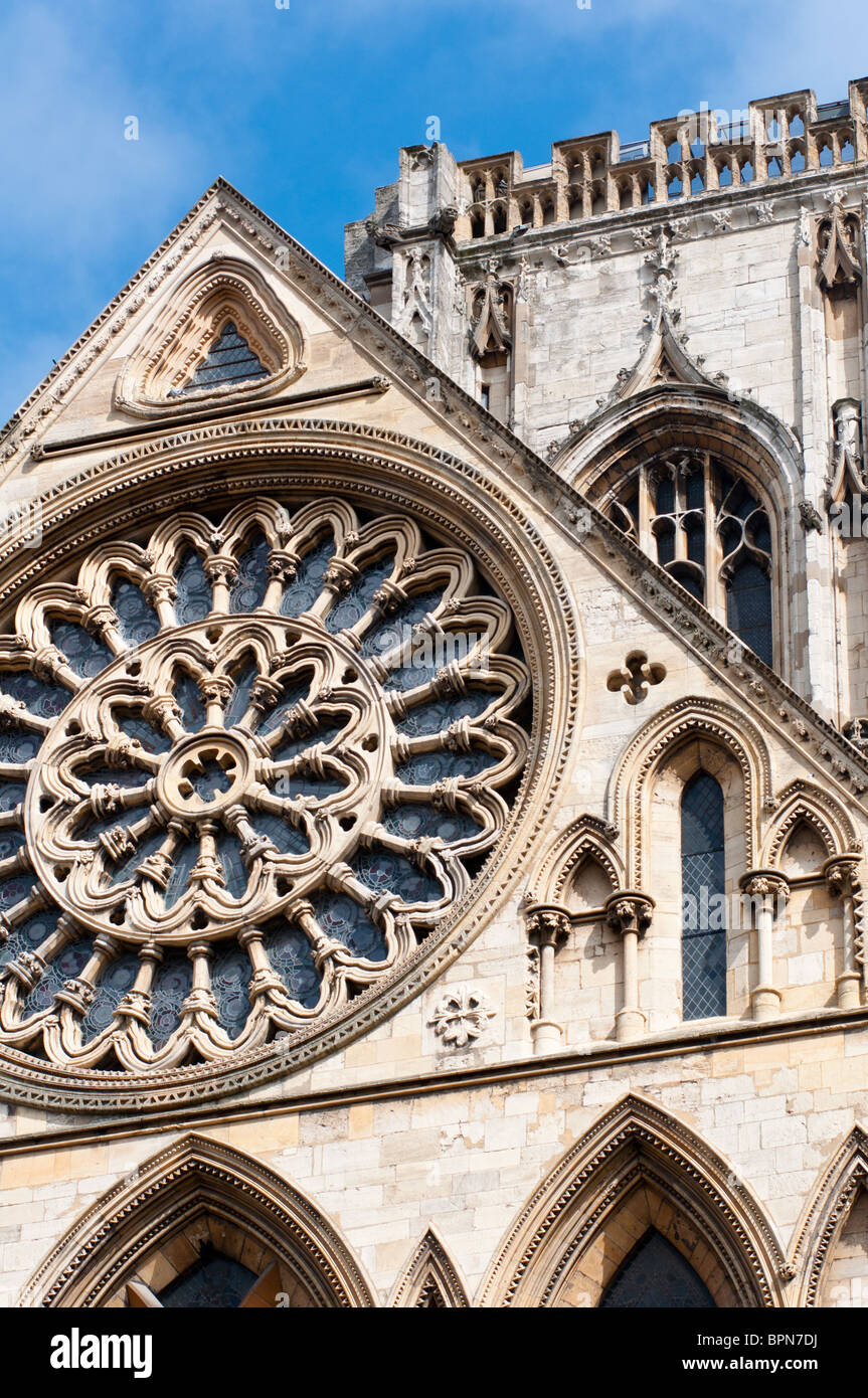 York Minster Kathedrale Nahaufnahme Detail. England. Stockfoto